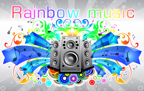 free vector Detailed Sound Free Vector Illustration with Rainbow Gradient